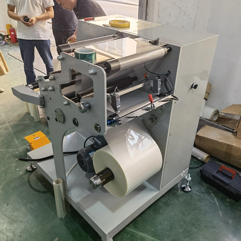 800 X 1300mm Small Coil Paper Slitting Line Stretch Film Rewinder Machine